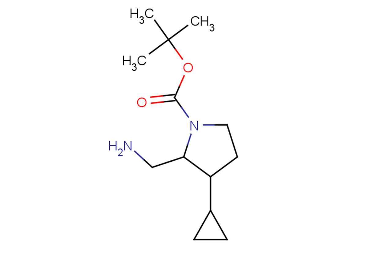 tert-butyl 2-(aminomethyl)-3-cyclopropylpyrrolidine-1-carboxylate