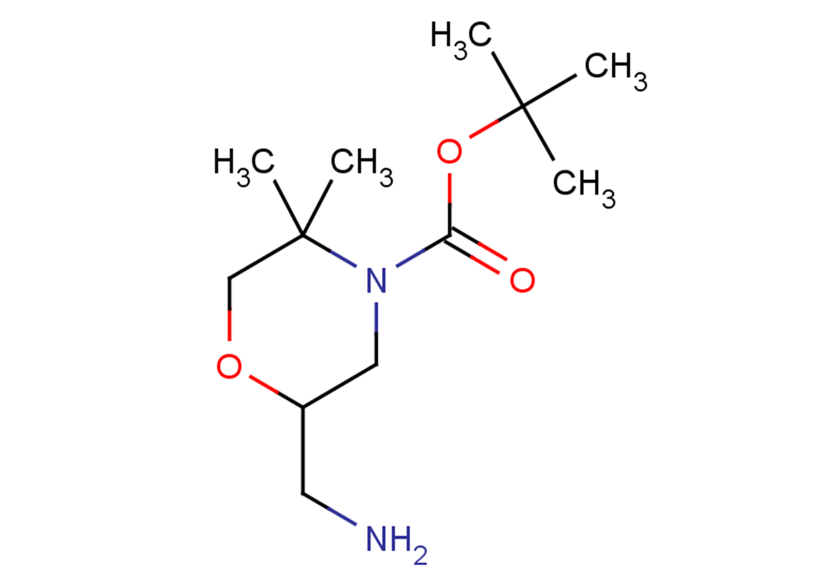 tert-butyl 2-(aminomethyl)-5,5-dimethylmorpholine-4-carboxylate