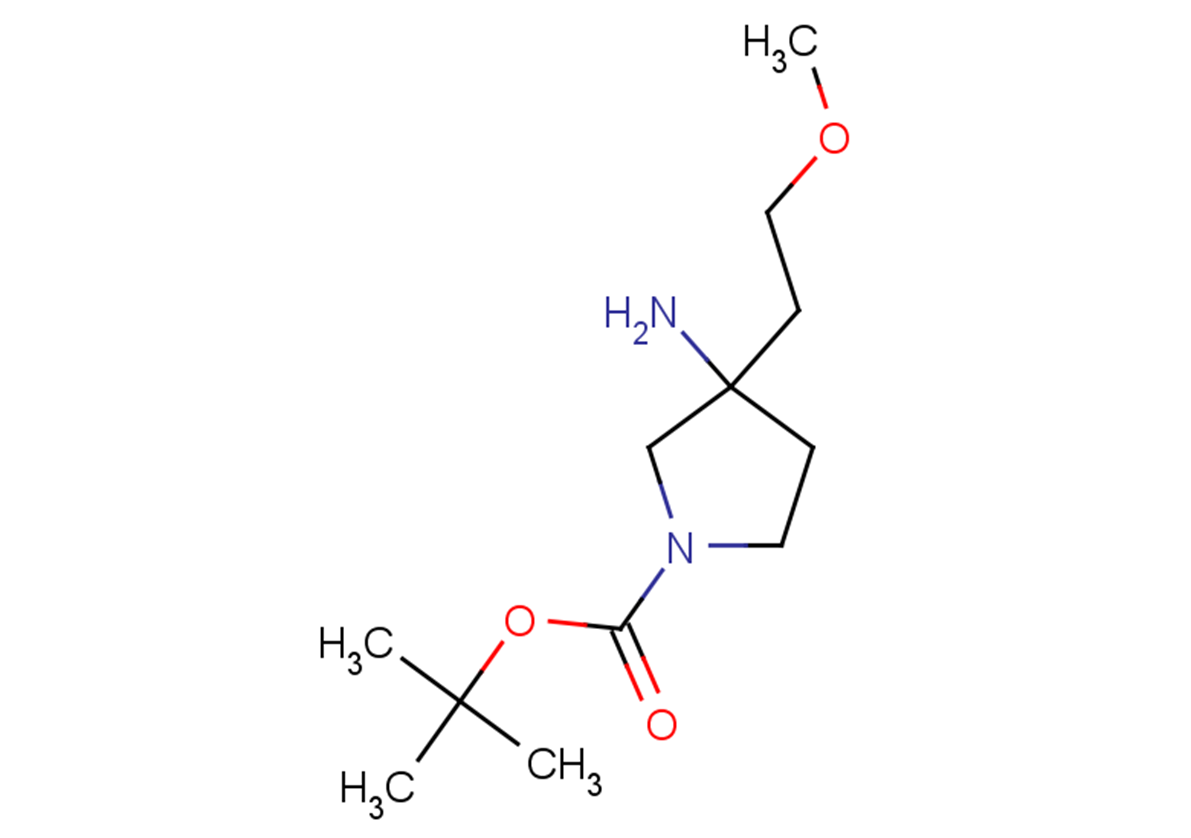 tert-butyl 3-amino-3-(2-methoxyethyl)pyrrolidine-1-carboxylate