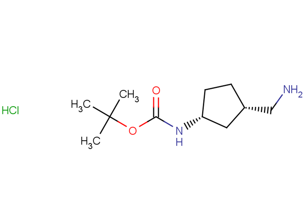 tert-butyl N-[(1R,3S)-3-(aminomethyl)cyclopentyl]carbamate hydrochloride