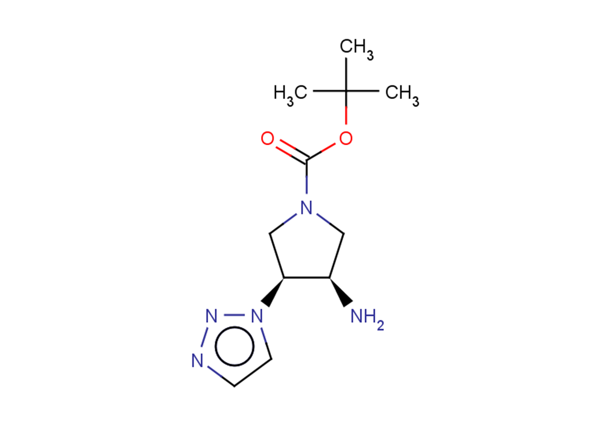tert-butyl (3R,4S)-3-amino-4-(1H-1,2,3-triazol-1-yl)pyrrolidine-1-carboxylate