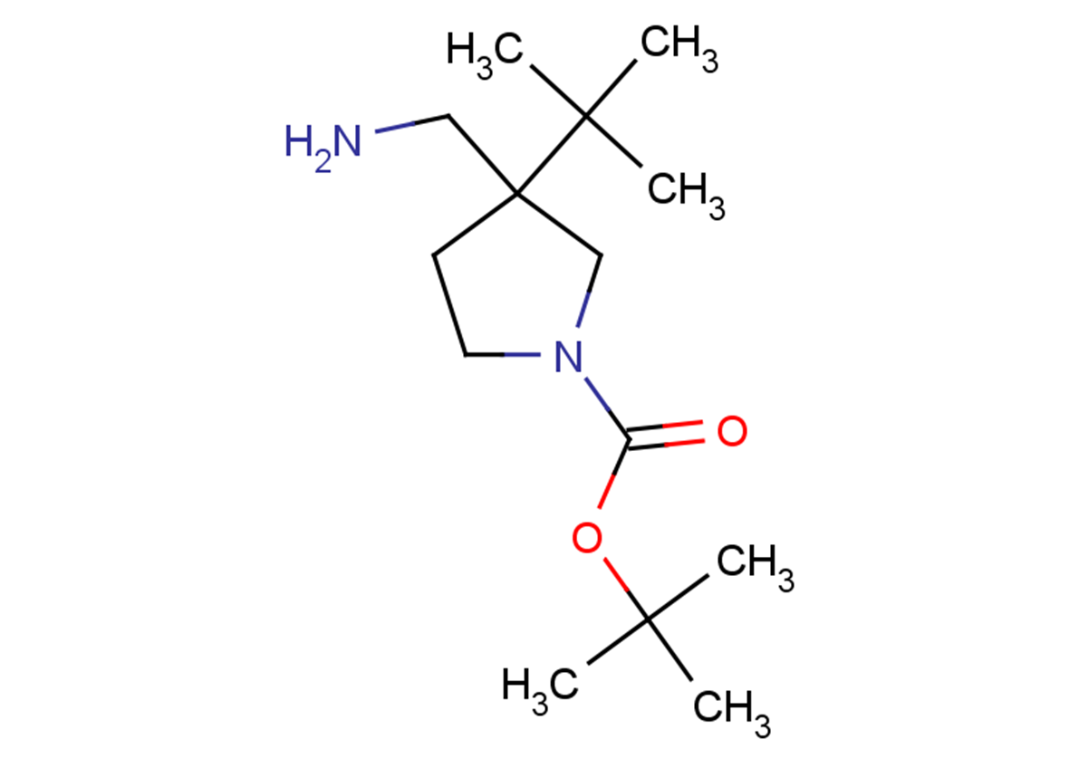 tert-butyl 3-(aminomethyl)-3-tert-butylpyrrolidine-1-carboxylate