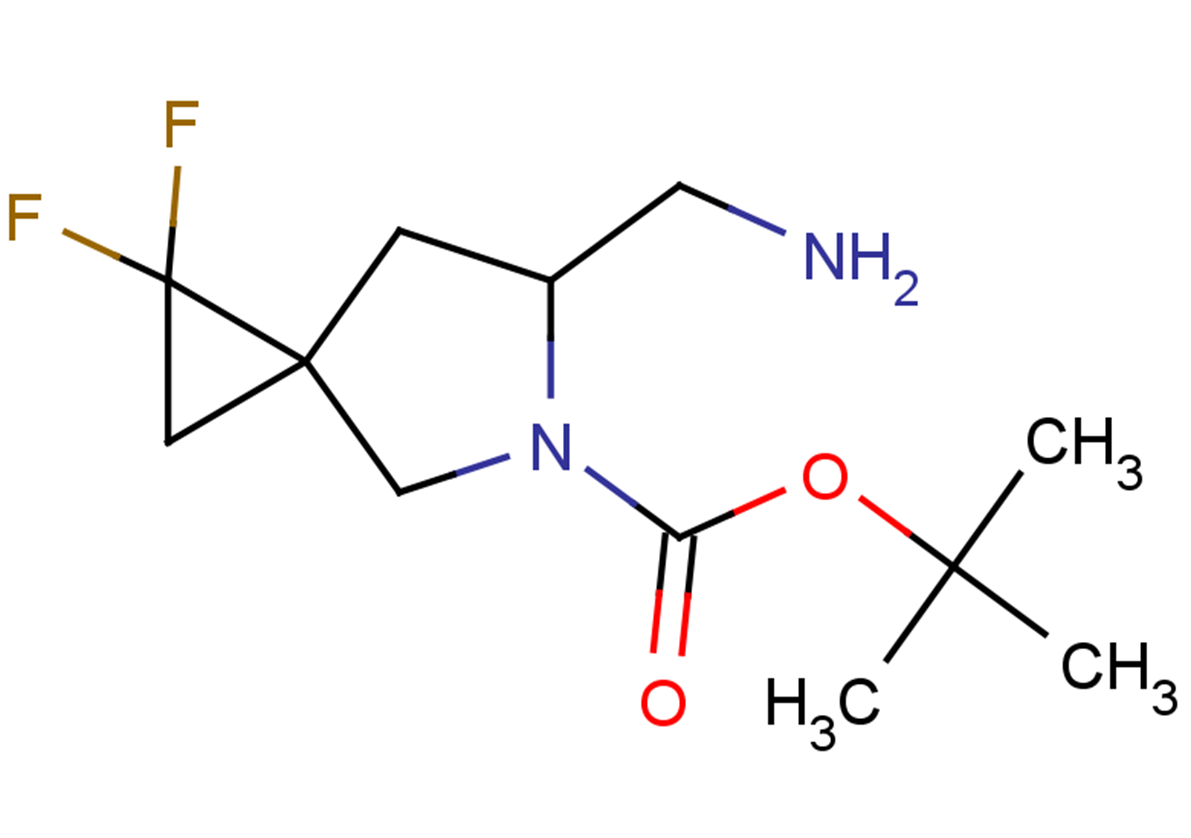 tert-butyl 6-(aminomethyl)-1,1-difluoro-5-azaspiro[2.4]heptane-5-carboxylate