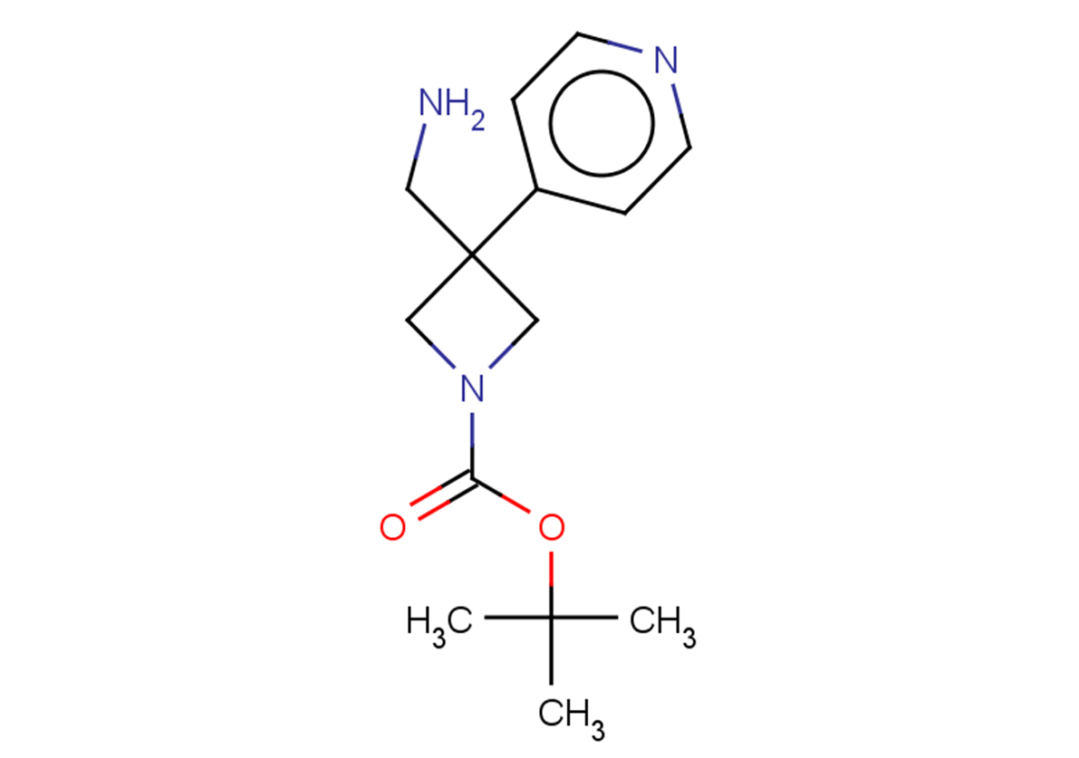 tert-butyl 3-(aminomethyl)-3-(pyridin-4-yl)azetidine-1-carboxylate