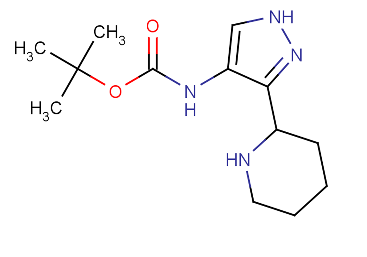 tert-butyl N-[3-(piperidin-2-yl)-1H-pyrazol-4-yl]carbamate