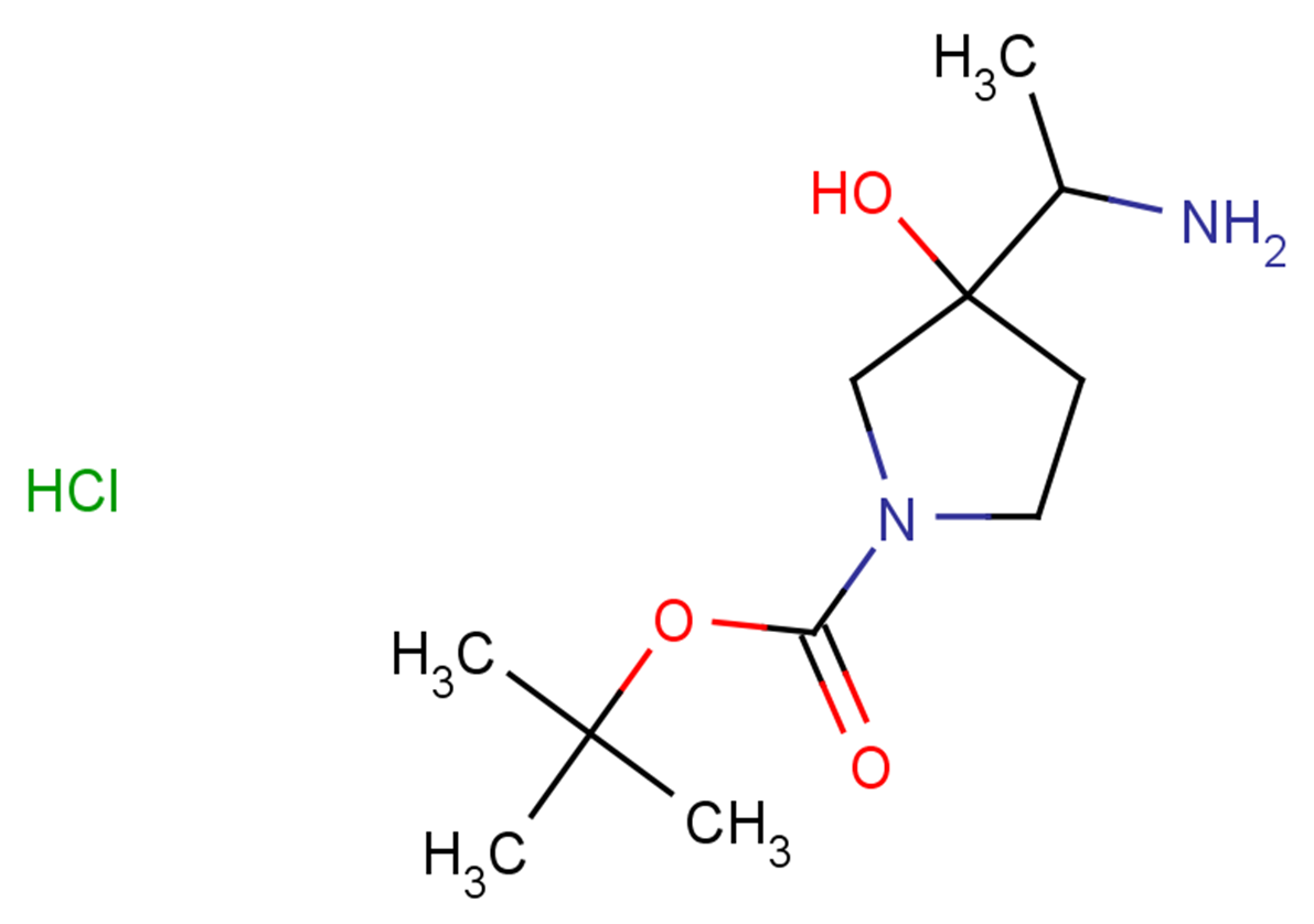 tert-butyl 3-(1-aminoethyl)-3-hydroxypyrrolidine-1-carboxylate hydrochloride