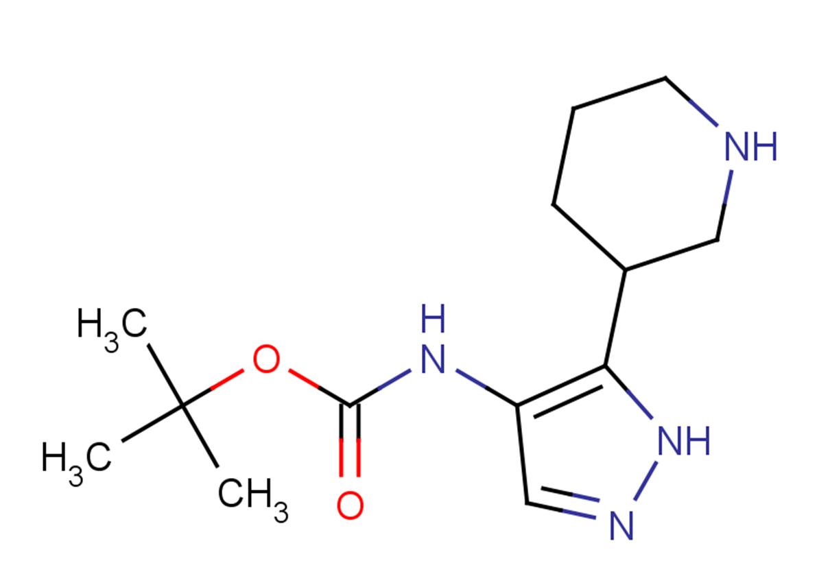 tert-butyl N-[5-(piperidin-3-yl)-1H-pyrazol-4-yl]carbamate
