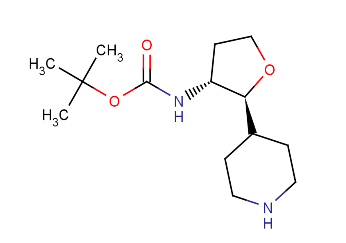 tert-butyl N-[(2S,3R)-2-(piperidin-4-yl)oxolan-3-yl]carbamate