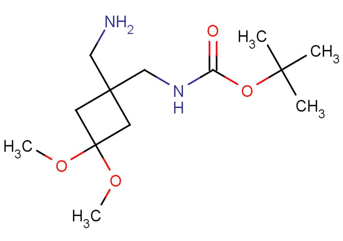 tert-butyl N-{[1-(aminomethyl)-3,3-dimethoxycyclobutyl]methyl}carbamate