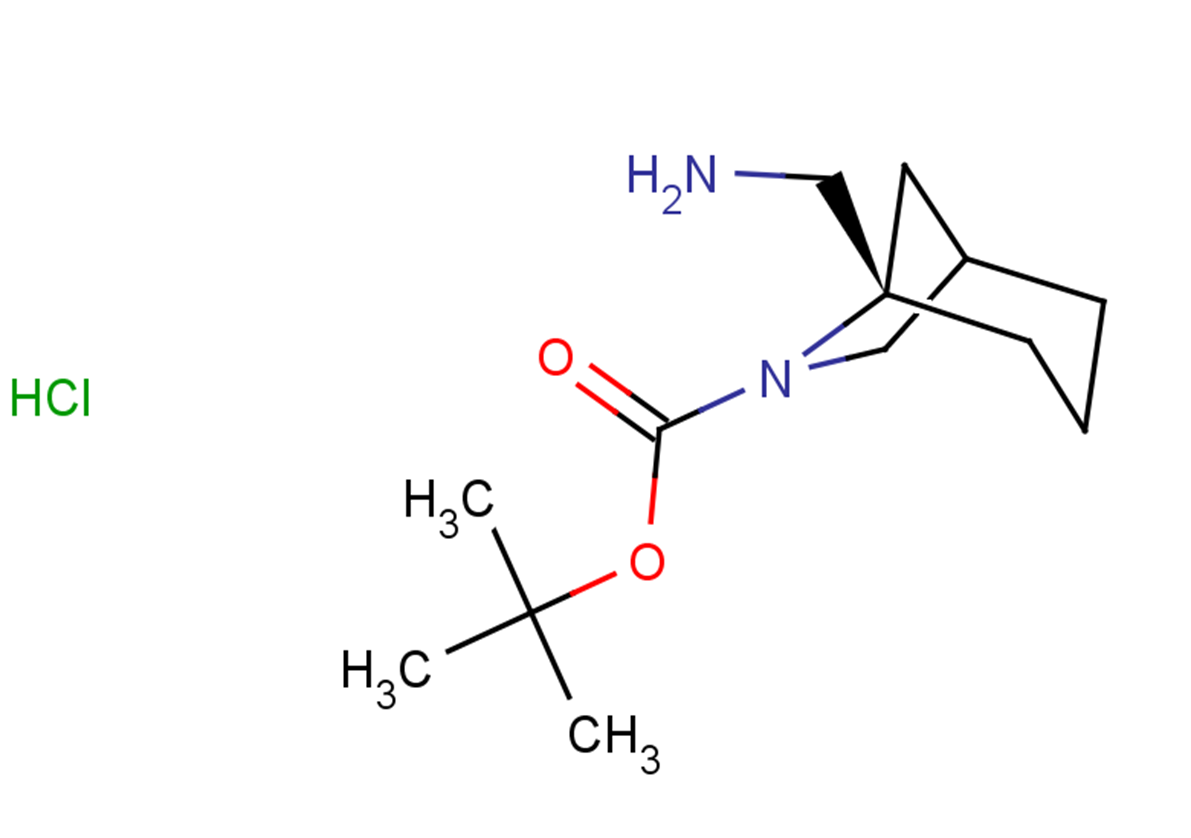 tert-butyl (5S)-5-(aminomethyl)-6-azabicyclo[3.2.1]octane-6-carboxylate hydrochloride