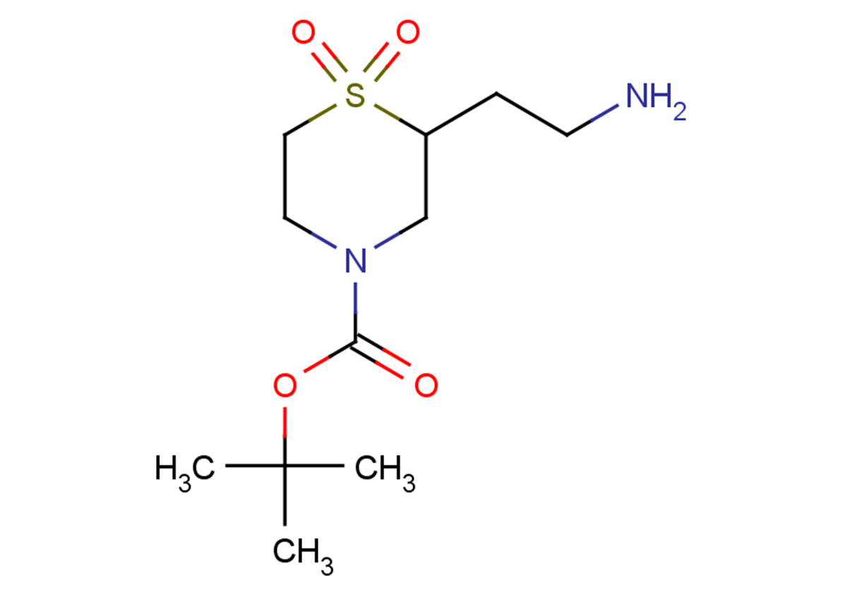 tert-butyl 2-(2-aminoethyl)-1,1-dioxo-1$l^{6},4-thiomorpholine-4-carboxylate