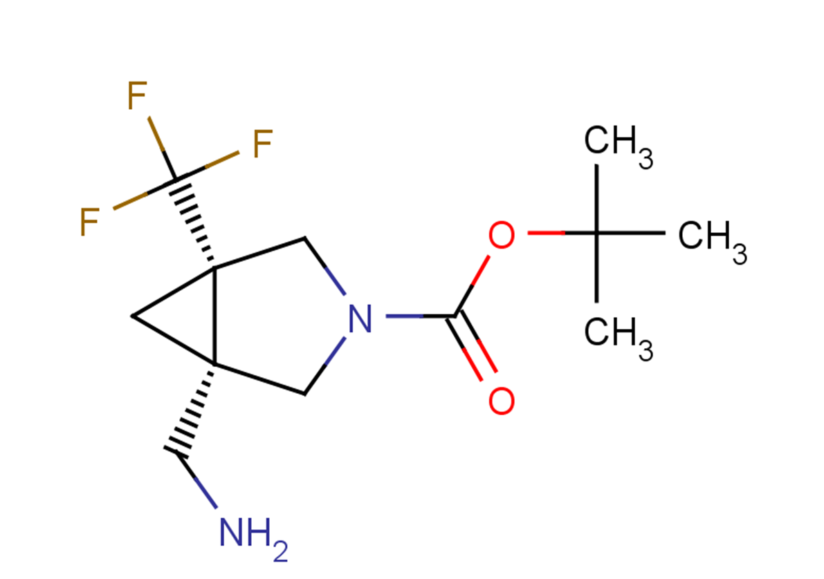 tert-butyl (1S,5S)-1-(aminomethyl)-5-(trifluoromethyl)-3-azabicyclo[3.1.0]hexane-3-carboxylate