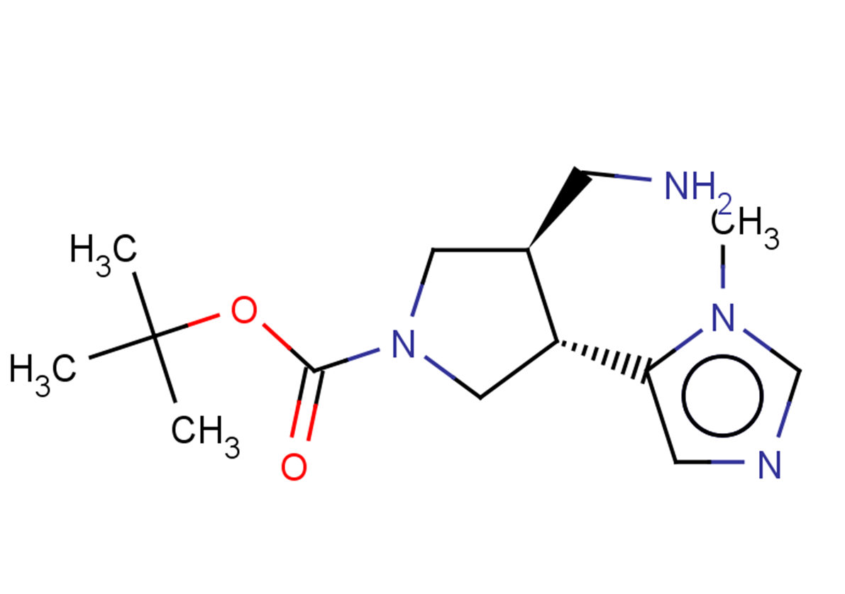 tert-butyl (3R,4S)-3-(aminomethyl)-4-(1-methyl-1H-imidazol-5-yl)pyrrolidine-1-carboxylate