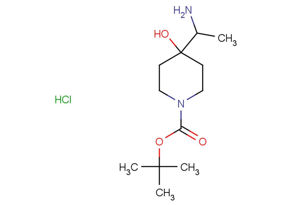 tert-butyl 4-(1-aminoethyl)-4-hydroxypiperidine-1-carboxylate hydrochloride