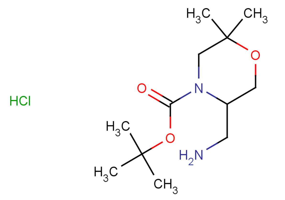 tert-butyl 5-(aminomethyl)-2,2-dimethylmorpholine-4-carboxylate hydrochloride