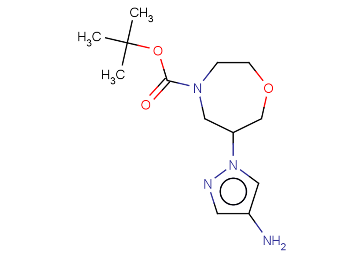 tert-butyl 6-(4-amino-1H-pyrazol-1-yl)-1,4-oxazepane-4-carboxylate