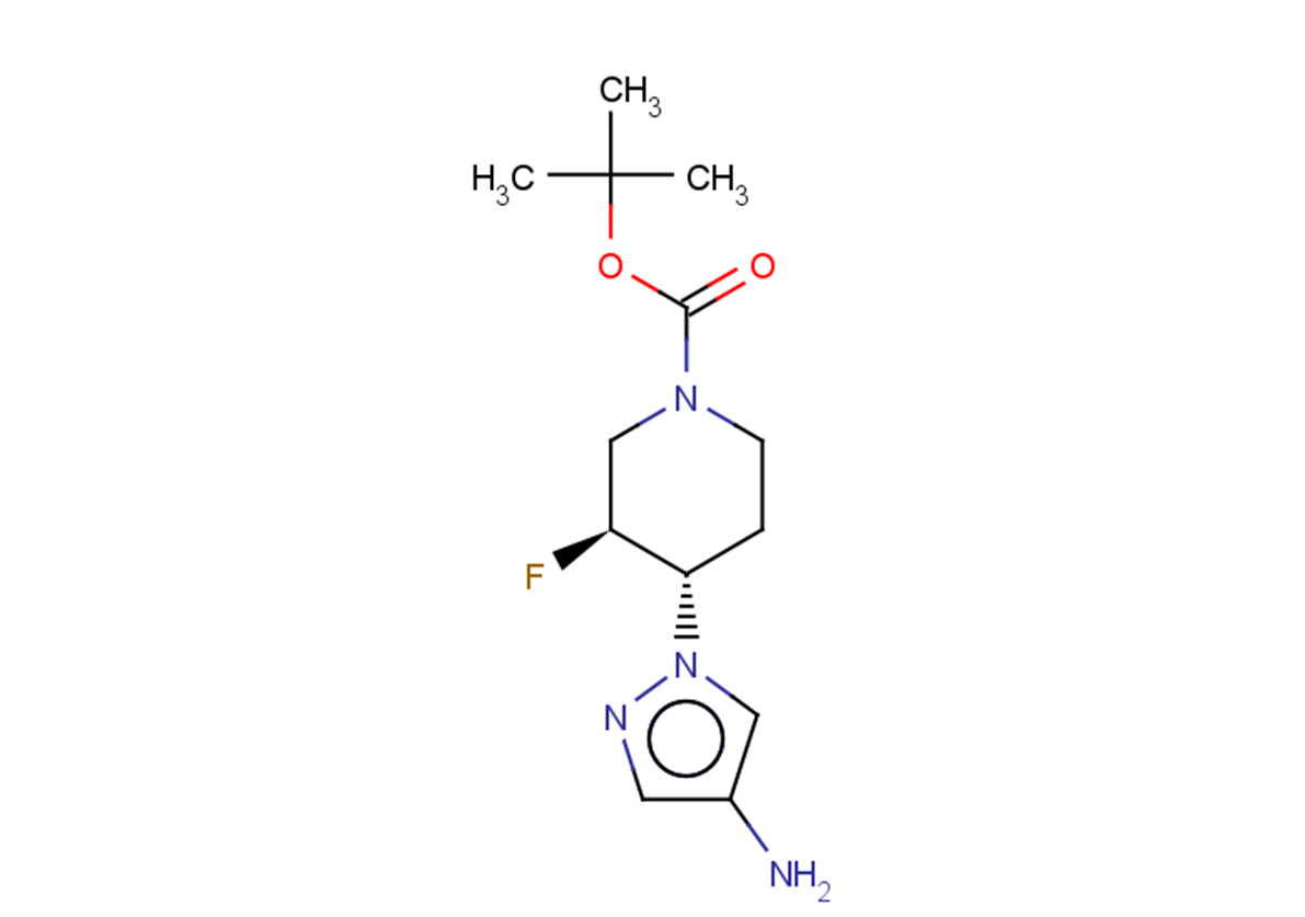 tert-butyl (3S,4S)-4-(4-amino-1H-pyrazol-1-yl)-3-fluoropiperidine-1-carboxylate