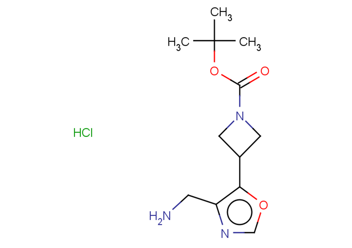 tert-butyl 3-[4-(aminomethyl)-1,3-oxazol-5-yl]azetidine-1-carboxylate hydrochloride
