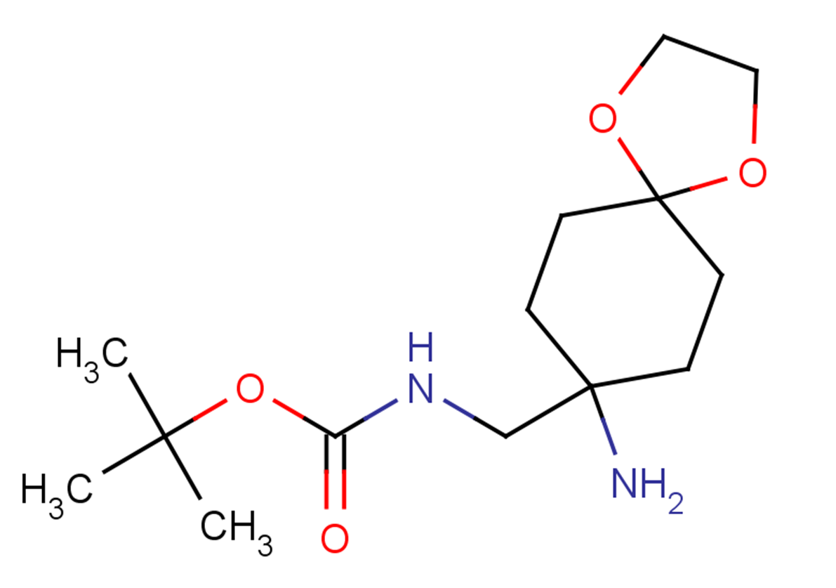 tert-butyl N-({8-amino-1,4-dioxaspiro[4.5]decan-8-yl}methyl)carbamate