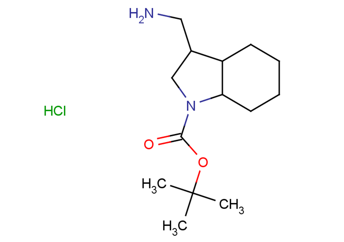 tert-butyl 3-(aminomethyl)-octahydro-1H-indole-1-carboxylate hydrochloride
