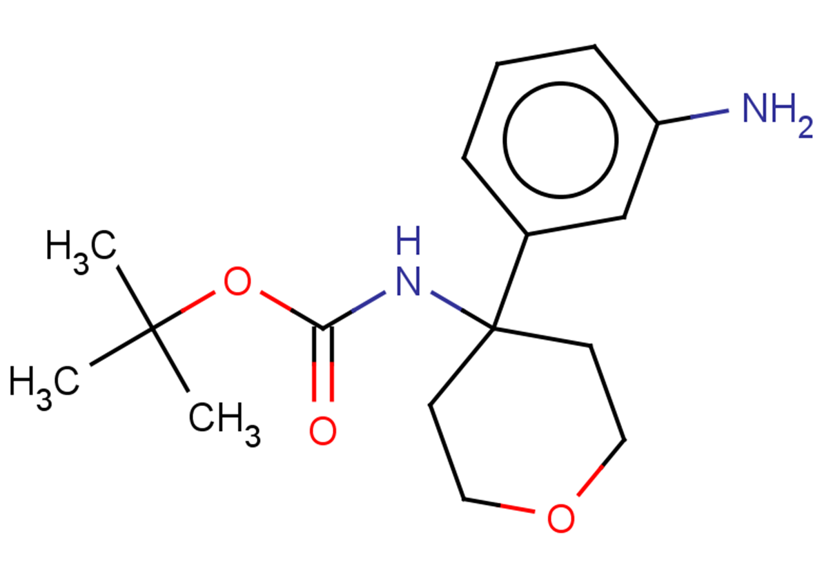 tert-butyl N-[4-(3-aminophenyl)oxan-4-yl]carbamate