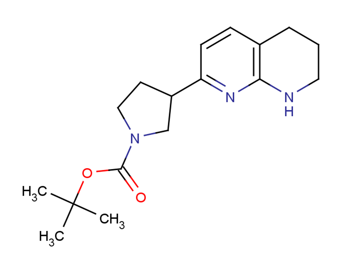 tert-butyl 3-(5,6,7,8-tetrahydro-1,8-naphthyridin-2-yl)pyrrolidine-1-carboxylate