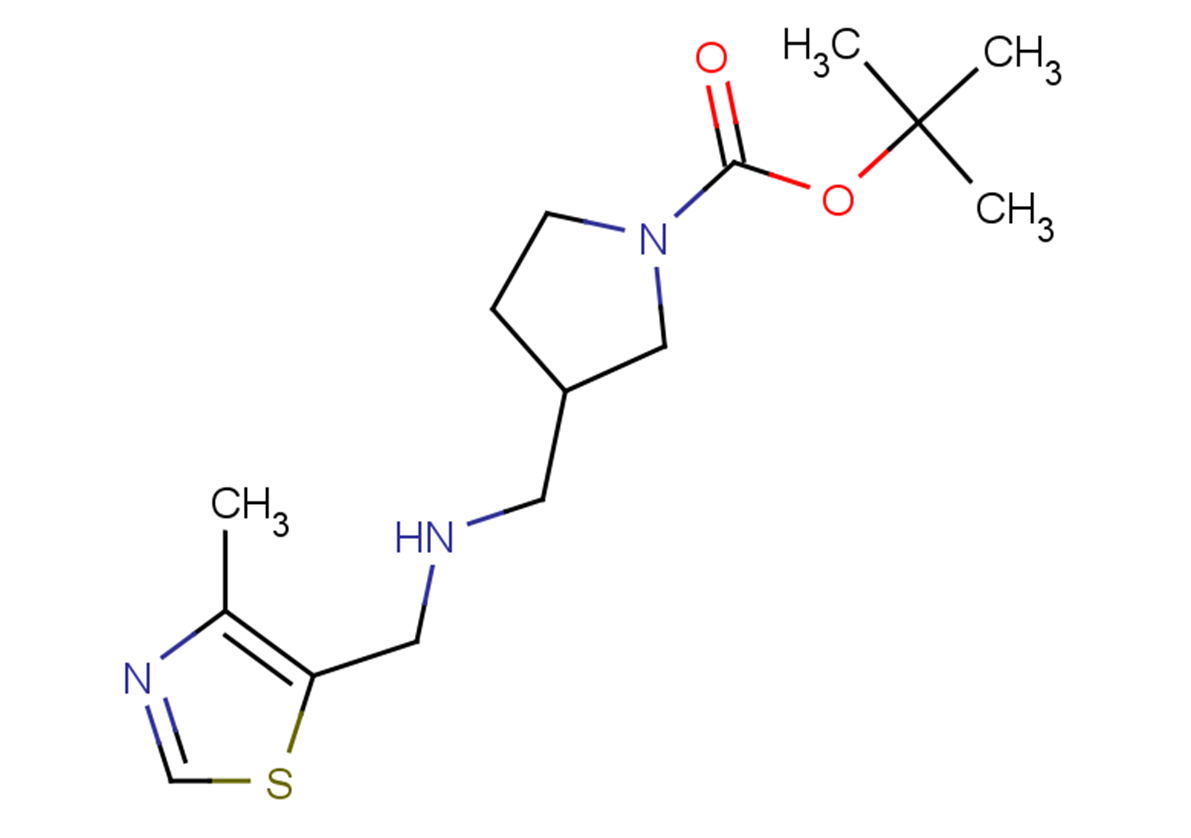 tert-butyl 3-({[(4-methyl-1,3-thiazol-5-yl)methyl]amino}methyl)pyrrolidine-1-carboxylate