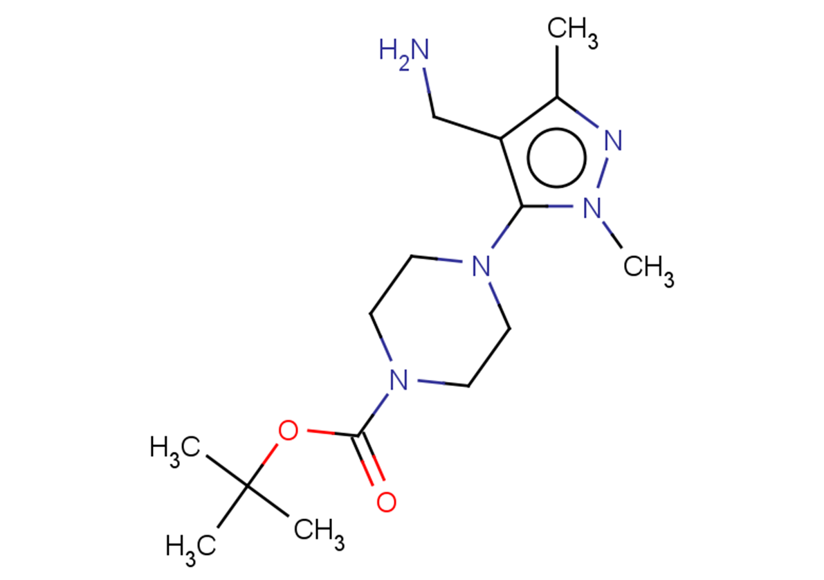 tert-butyl 4-[4-(aminomethyl)-1,3-dimethyl-1H-pyrazol-5-yl]piperazine-1-carboxylate