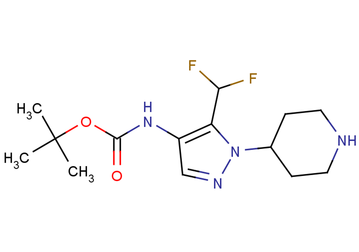 tert-butyl N-[5-(difluoromethyl)-1-(piperidin-4-yl)-1H-pyrazol-4-yl]carbamate