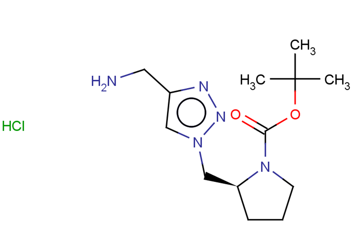 tert-butyl (2S)-2-{[4-(aminomethyl)-1H-1,2,3-triazol-1-yl]methyl}pyrrolidine-1-carboxylate hydrochloride