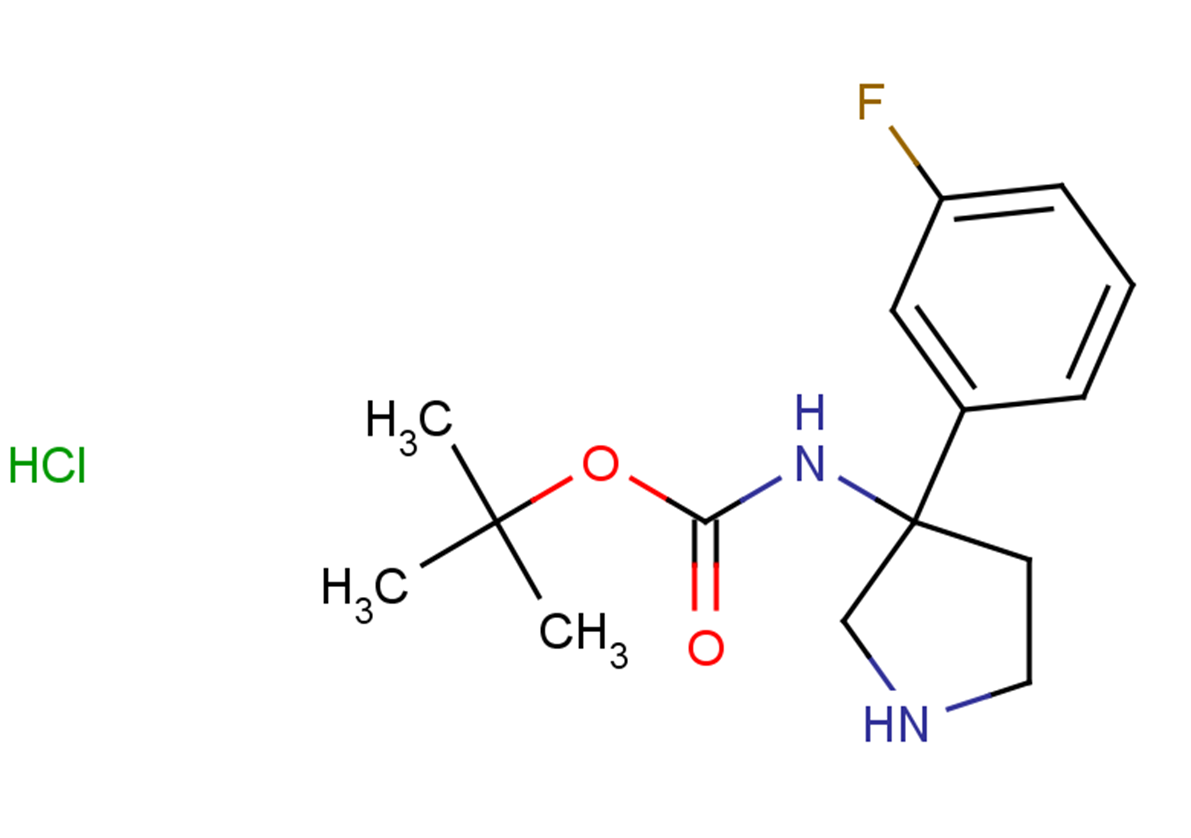 tert-butyl N-[3-(3-fluorophenyl)pyrrolidin-3-yl]carbamate hydrochloride