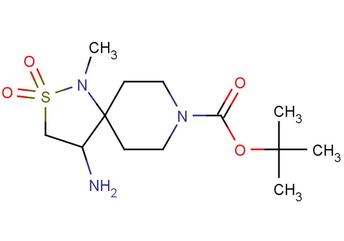 tert-butyl 4-amino-1-methyl-2,2-dioxo-2$l^{6}-thia-1,8-diazaspiro[4.5]decane-8-carboxylate