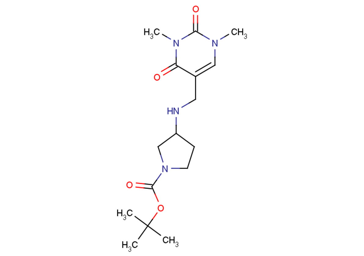 tert-butyl 3-{[(1,3-dimethyl-2,4-dioxo-1,2,3,4-tetrahydropyrimidin-5-yl)methyl]amino}pyrrolidine-1-carboxylate
