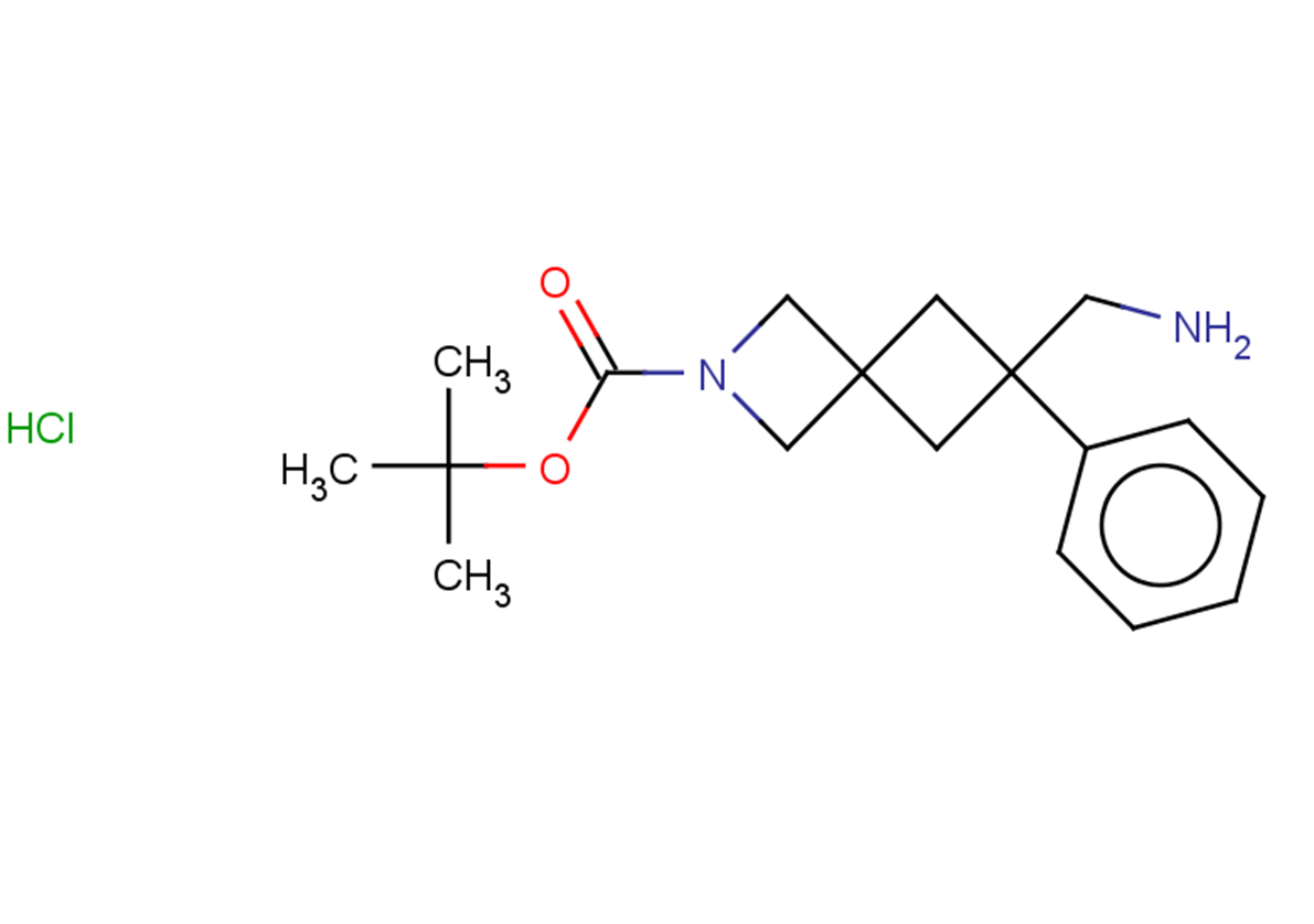 tert-butyl 6-(aminomethyl)-6-phenyl-2-azaspiro[3.3]heptane-2-carboxylate hydrochloride