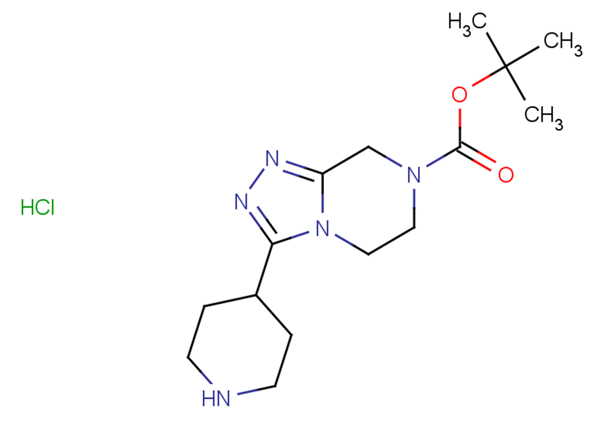 tert-butyl 3-(piperidin-4-yl)-5H,6H,7H,8H-[1,2,4]triazolo[4,3-a]pyrazine-7-carboxylate hydrochloride