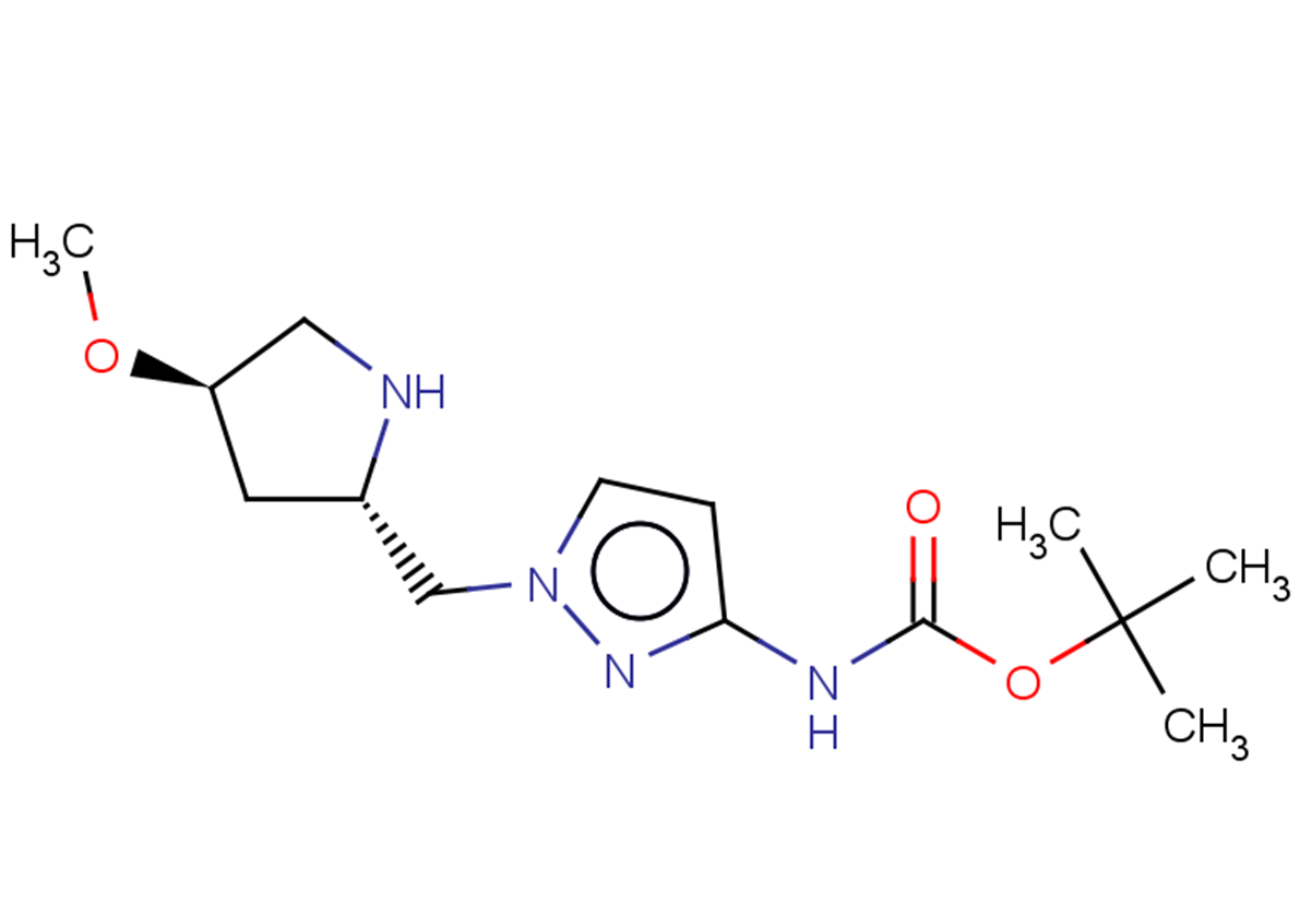 tert-butyl N-(1-{[(2S,4R)-4-methoxypyrrolidin-2-yl]methyl}-1H-pyrazol-3-yl)carbamate