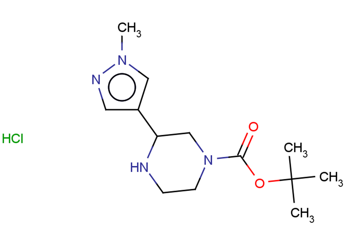 tert-butyl 3-(1-methyl-1H-pyrazol-4-yl)piperazine-1-carboxylate hydrochloride