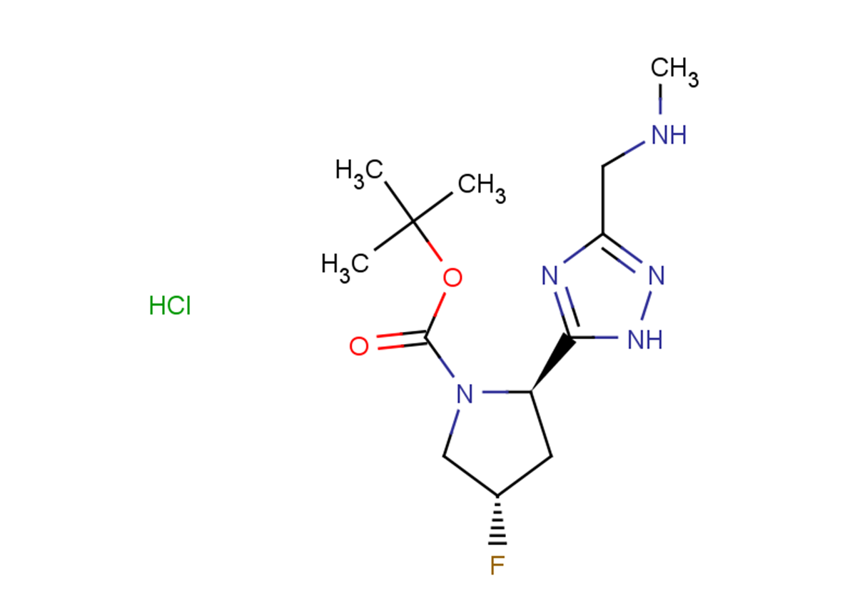 tert-butyl (2R,4S)-4-fluoro-2-{3-[(methylamino)methyl]-1H-1,2,4-triazol-5-yl}pyrrolidine-1-carboxylate hydrochloride