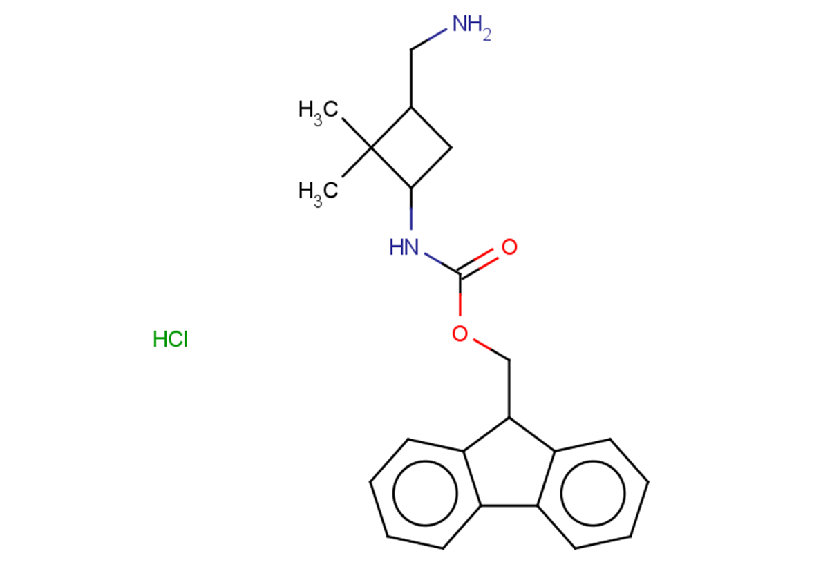 9H-fluoren-9-ylmethyl N-[3-(aminomethyl)-2,2-dimethylcyclobutyl]carbamate hydrochloride