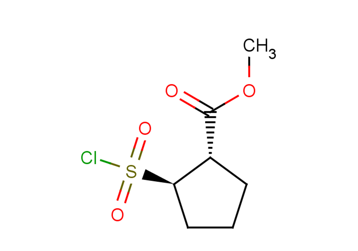 methyl (1S,2R)-2-(chlorosulfonyl)cyclopentane-1-carboxylate