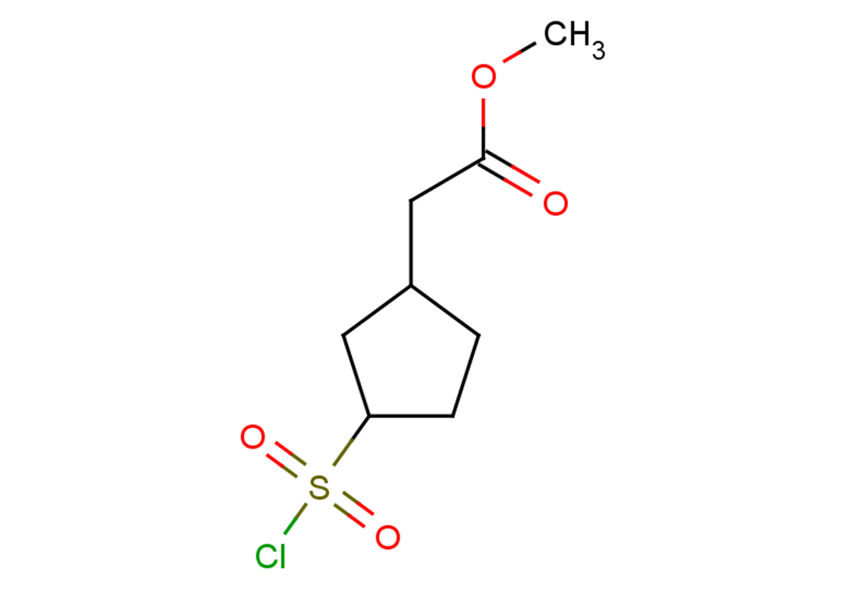methyl 2-[3-(chlorosulfonyl)cyclopentyl]acetate