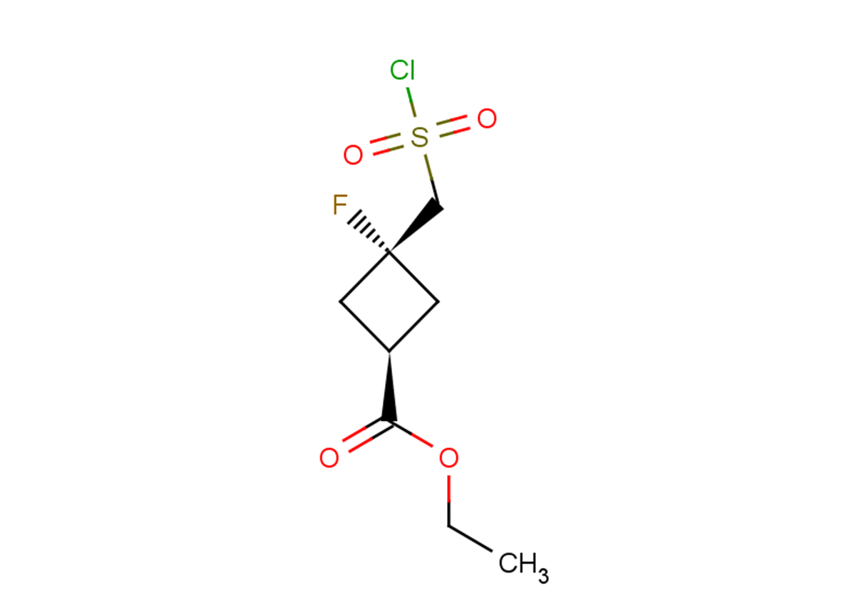 ethyl 3-[(chlorosulfonyl)methyl]-3-fluorocyclobutane-1-carboxylate