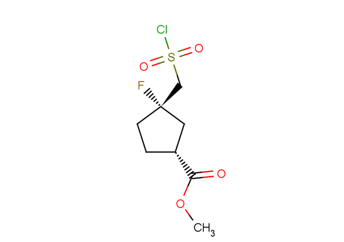 methyl (1R,3S)-3-[(chlorosulfonyl)methyl]-3-fluorocyclopentane-1-carboxylate
