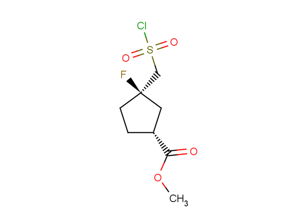 methyl (1R,3R)-3-[(chlorosulfonyl)methyl]-3-fluorocyclopentane-1-carboxylate