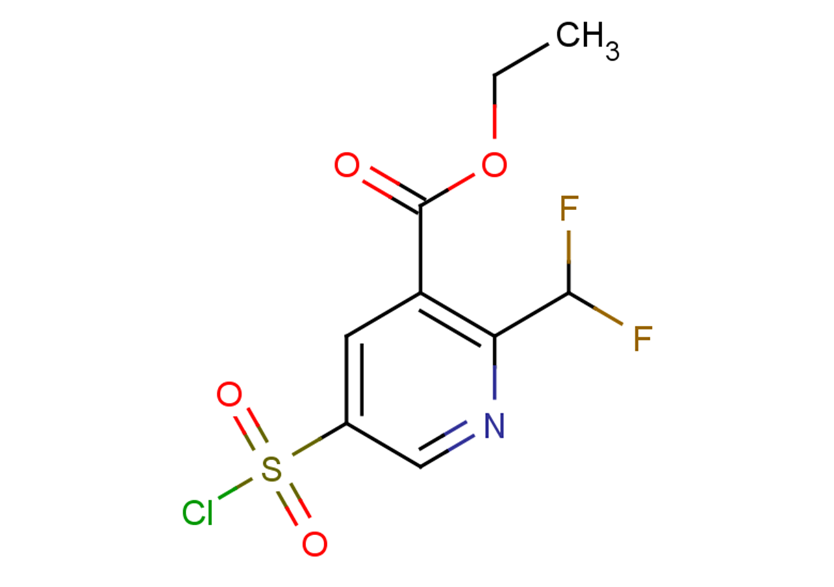ethyl 5-(chlorosulfonyl)-2-(difluoromethyl)pyridine-3-carboxylate