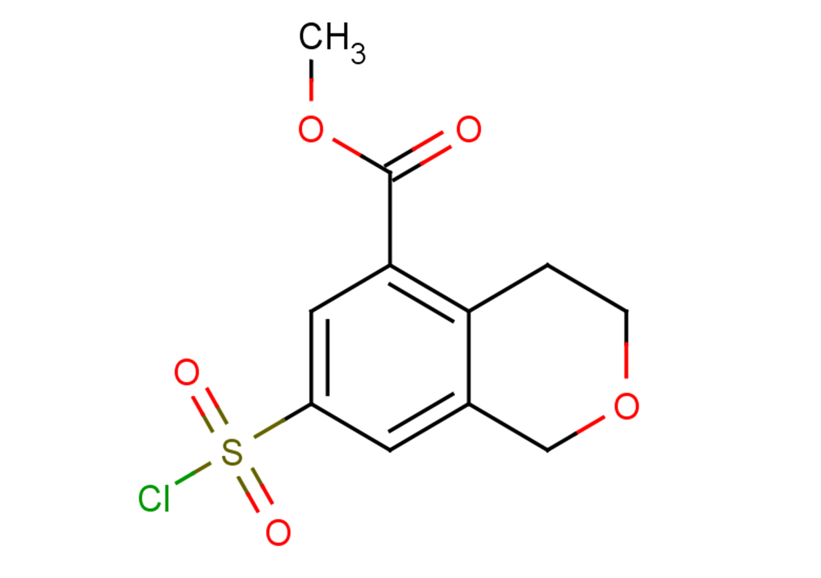 methyl 7-(chlorosulfonyl)-3,4-dihydro-1H-2-benzopyran-5-carboxylate