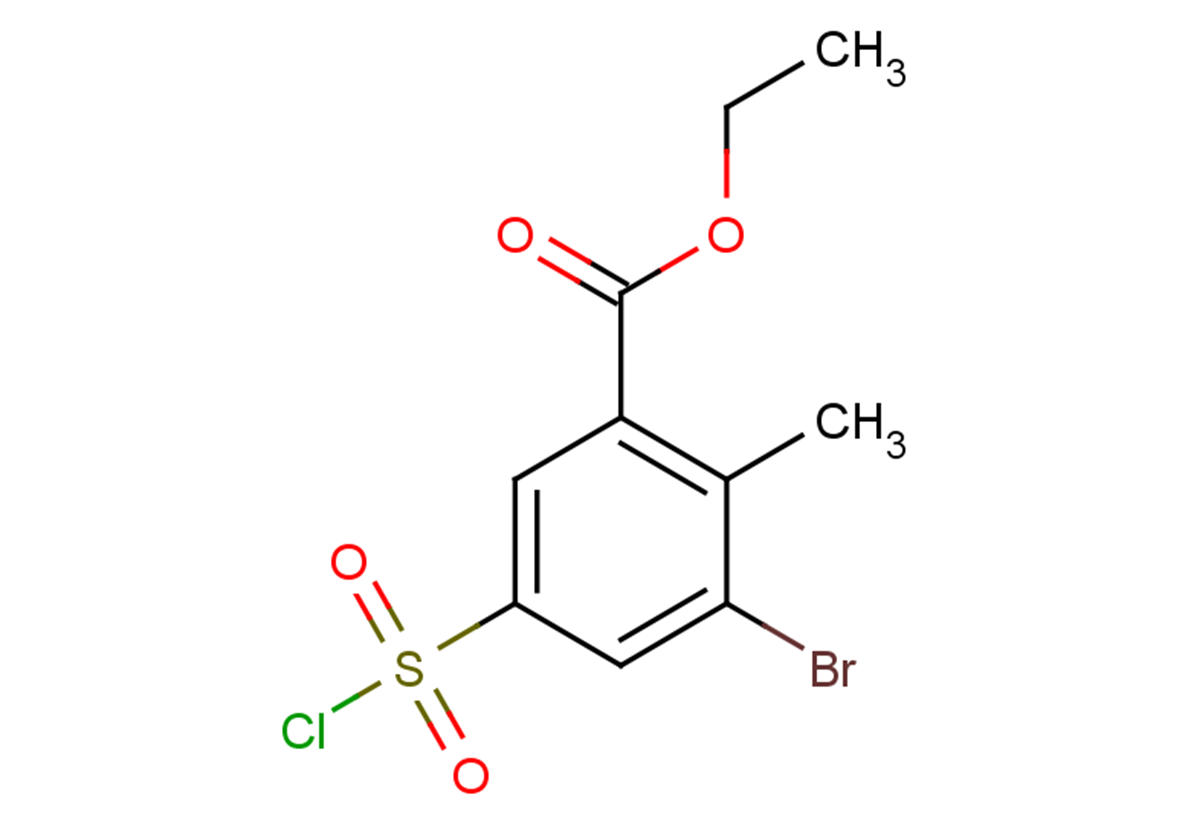 ethyl 3-bromo-5-(chlorosulfonyl)-2-methylbenzoate