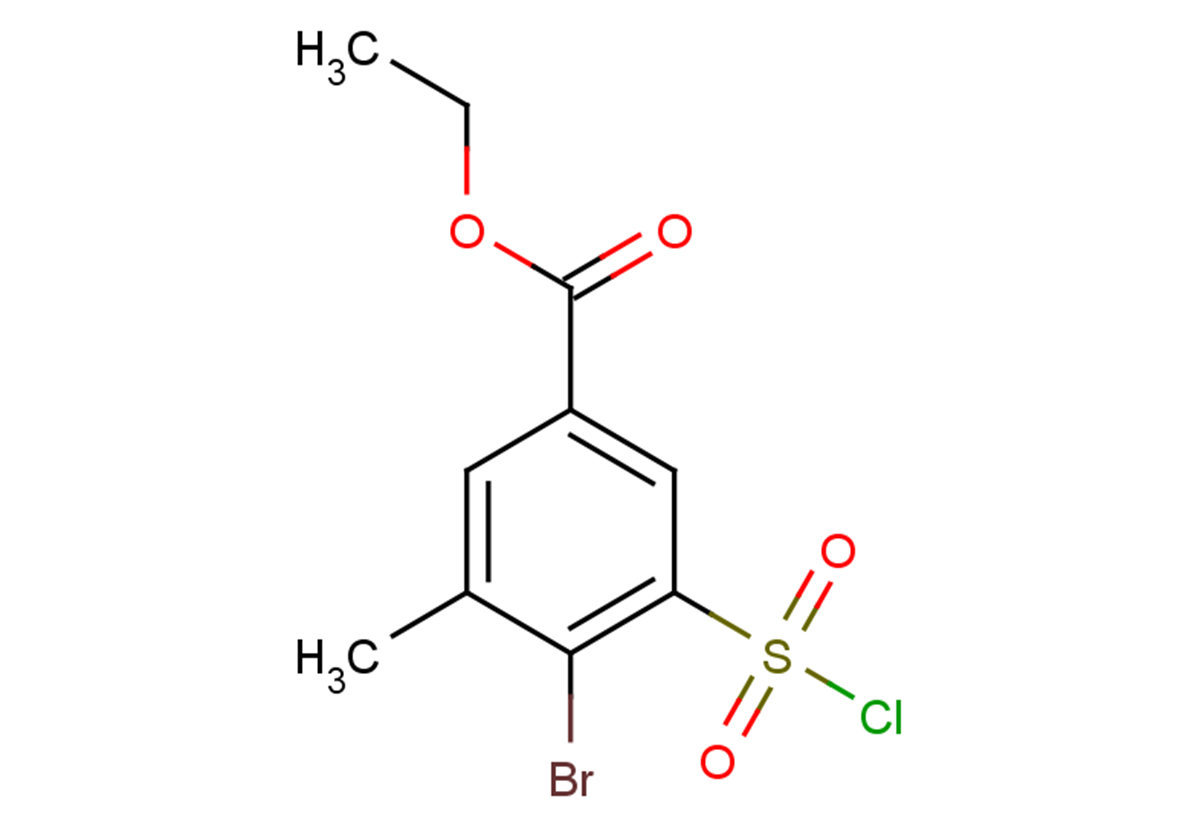 ethyl 4-bromo-3-(chlorosulfonyl)-5-methylbenzoate