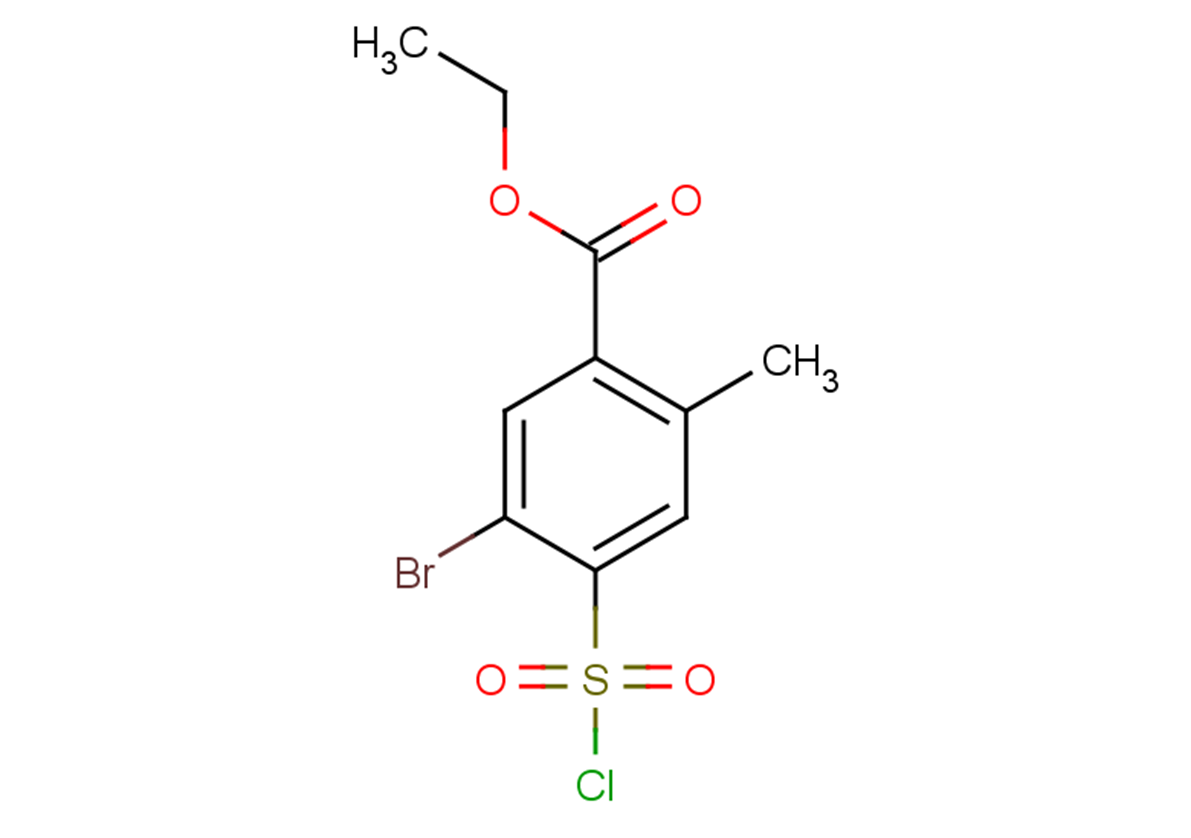 ethyl 5-bromo-4-(chlorosulfonyl)-2-methylbenzoate