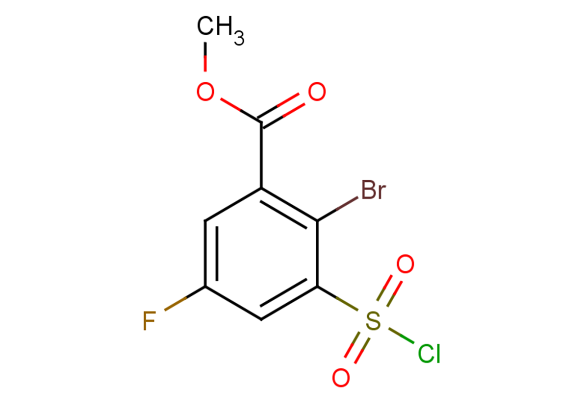 methyl 2-bromo-3-(chlorosulfonyl)-5-fluorobenzoate
